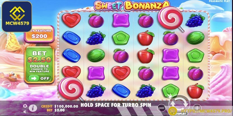 Sweet Bonanza, tựa game được thiết kế với chủ đề kẹo ngọt rực rỡ